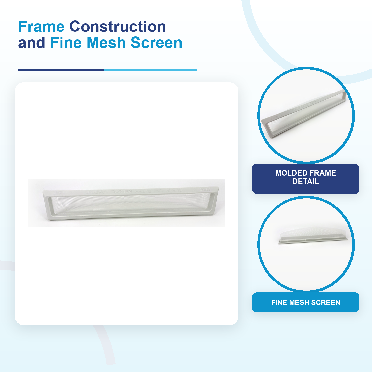 131359602 replacement dryer lint filter compatible with Frigidaire laundry centers — detail 1