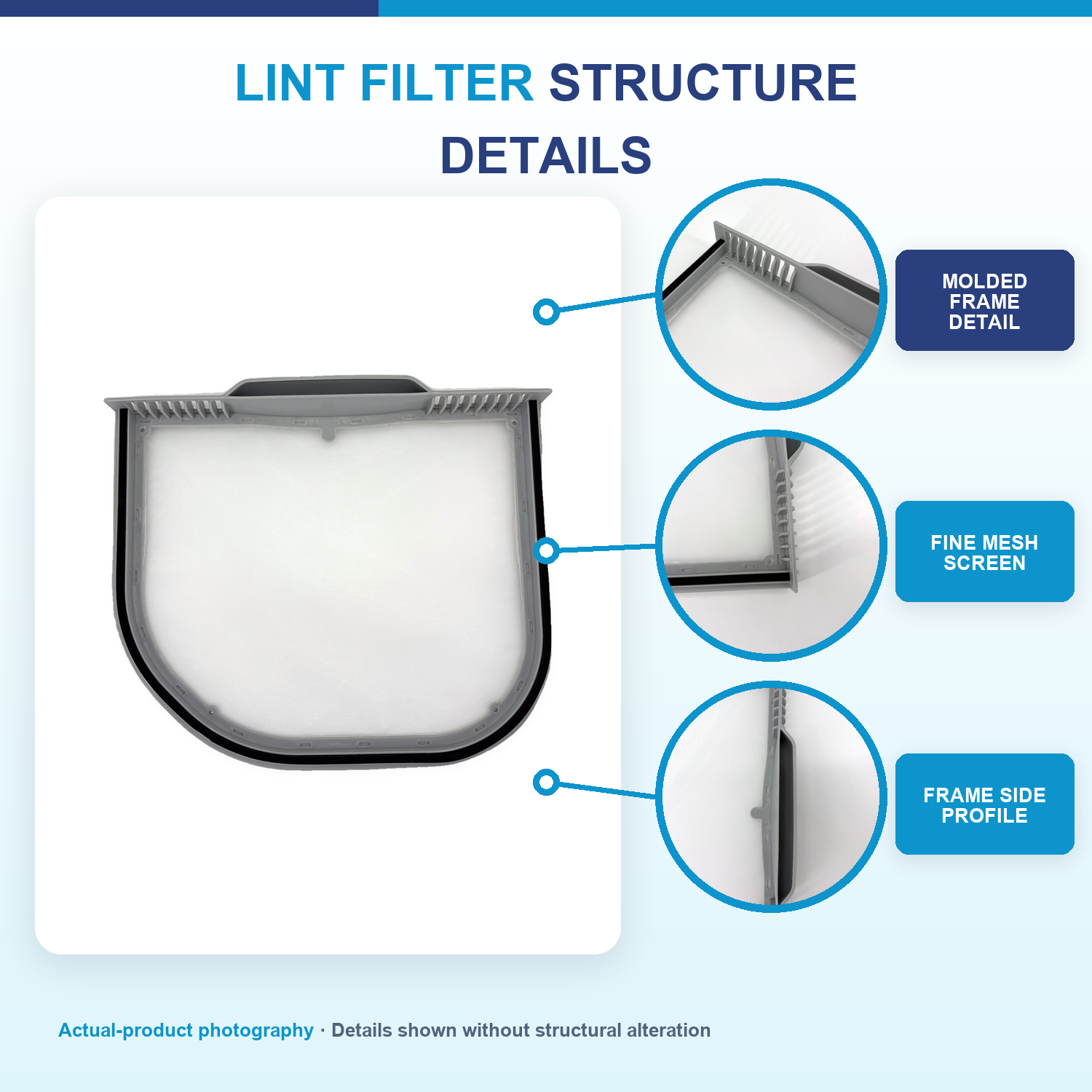 5231EL1001C replacement dryer lint filter compatible with LG and Kenmore dryers — detail 2
