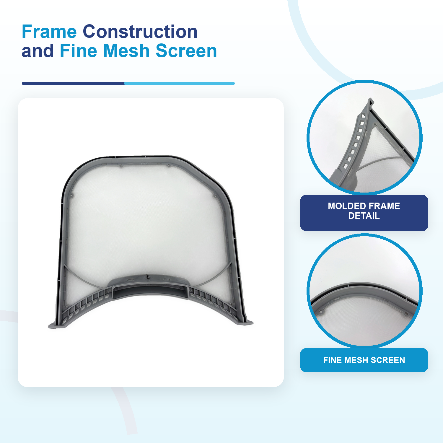 ADQ56656401 replacement lint filter compatible with LG and Kenmore Elite dryers — detail 1