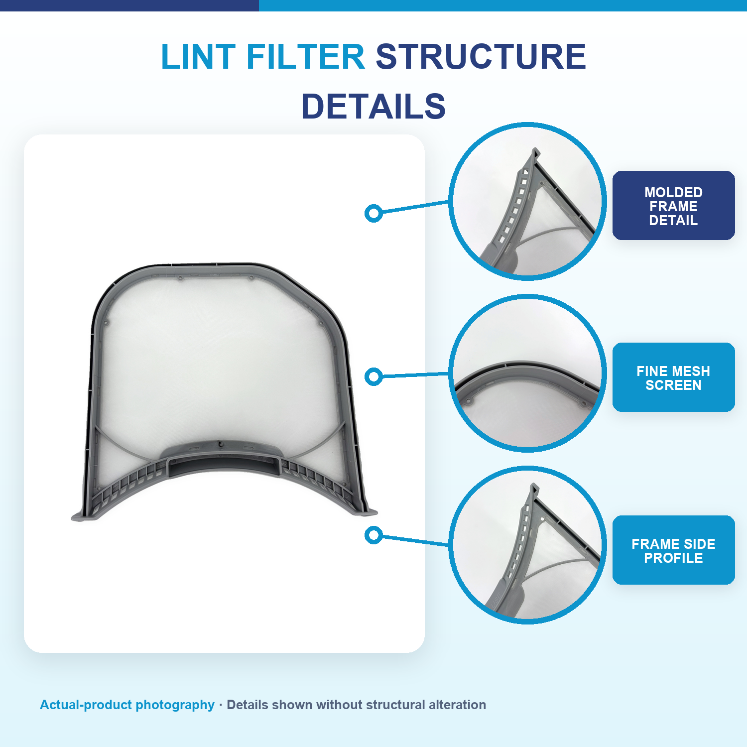ADQ56656401 replacement lint filter compatible with LG and Kenmore Elite dryers — detail 2