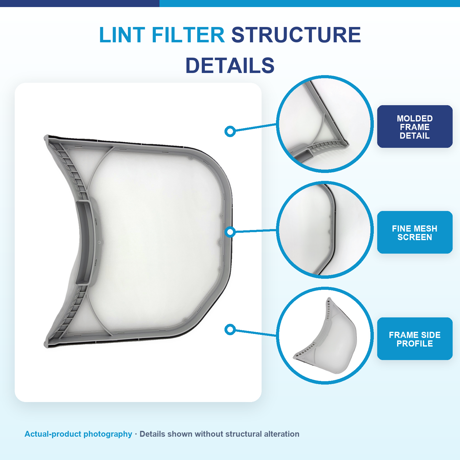 ADQ56656403 replacement dryer lint filter compatible with LG dryers and WashTower — detail 2