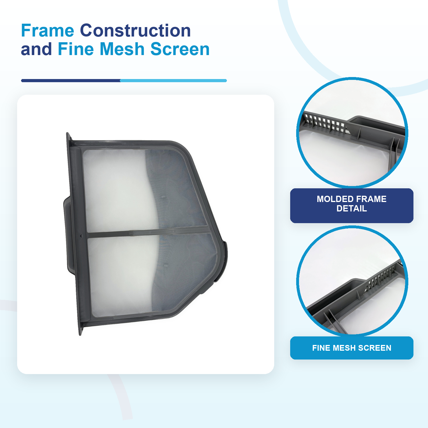 DC97-16742A dryer lint filter assembly with flap compatible with Samsung dryers — detail 1