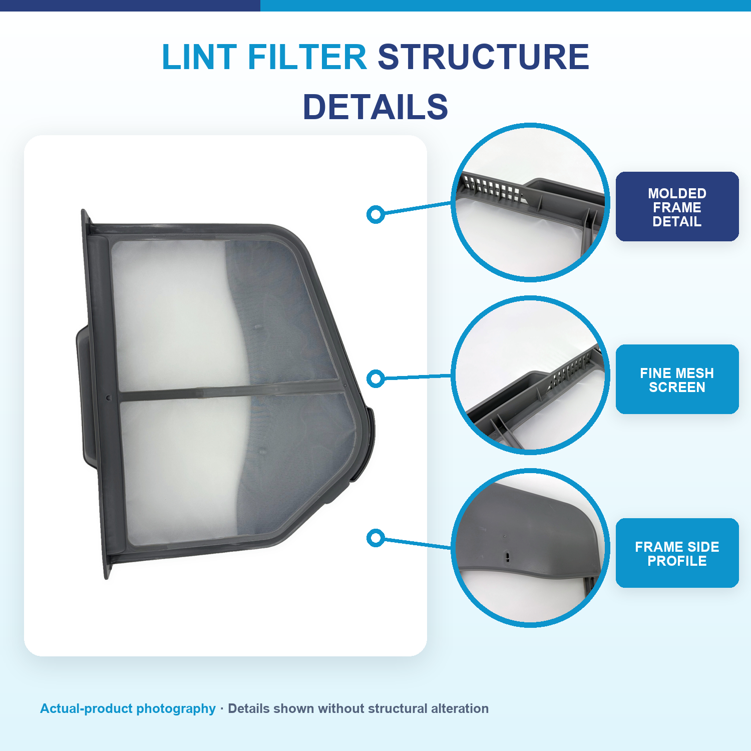 DC97-16742A dryer lint filter assembly with flap compatible with Samsung dryers — detail 2