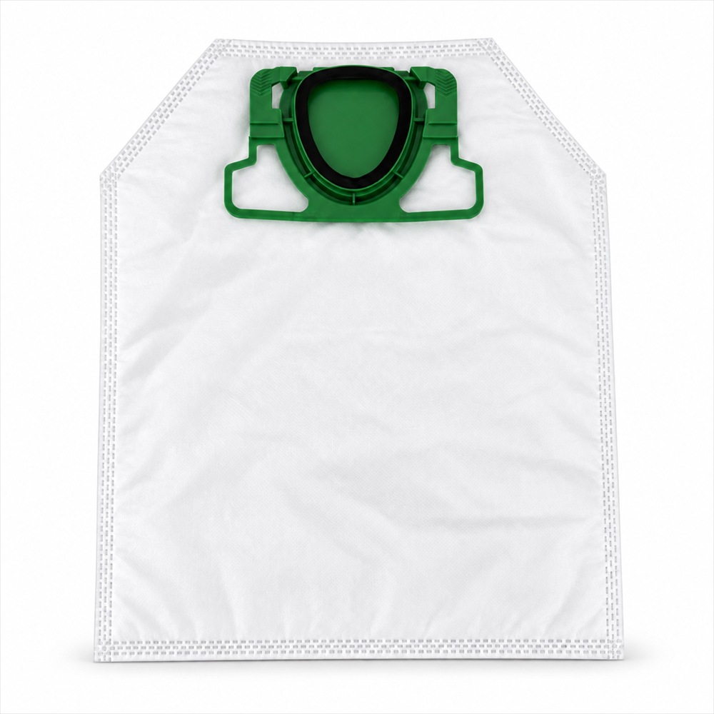 Green-collar FP200 replacement filter bag compatible with Vorwerk VK200