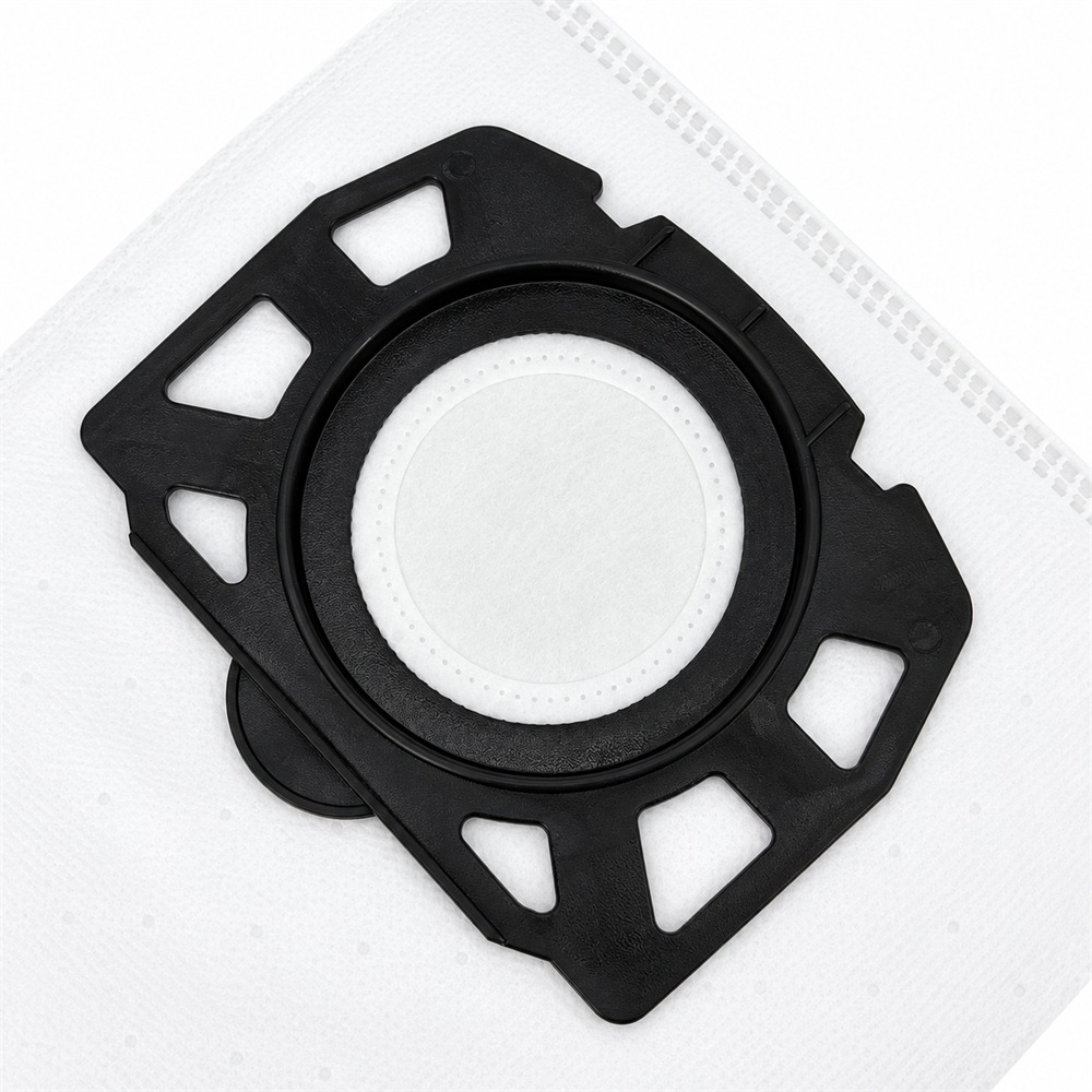 Black-collar KFI 487 fleece filter bag compatible with Karcher WD4, WD5 and WD6 — detail 2
